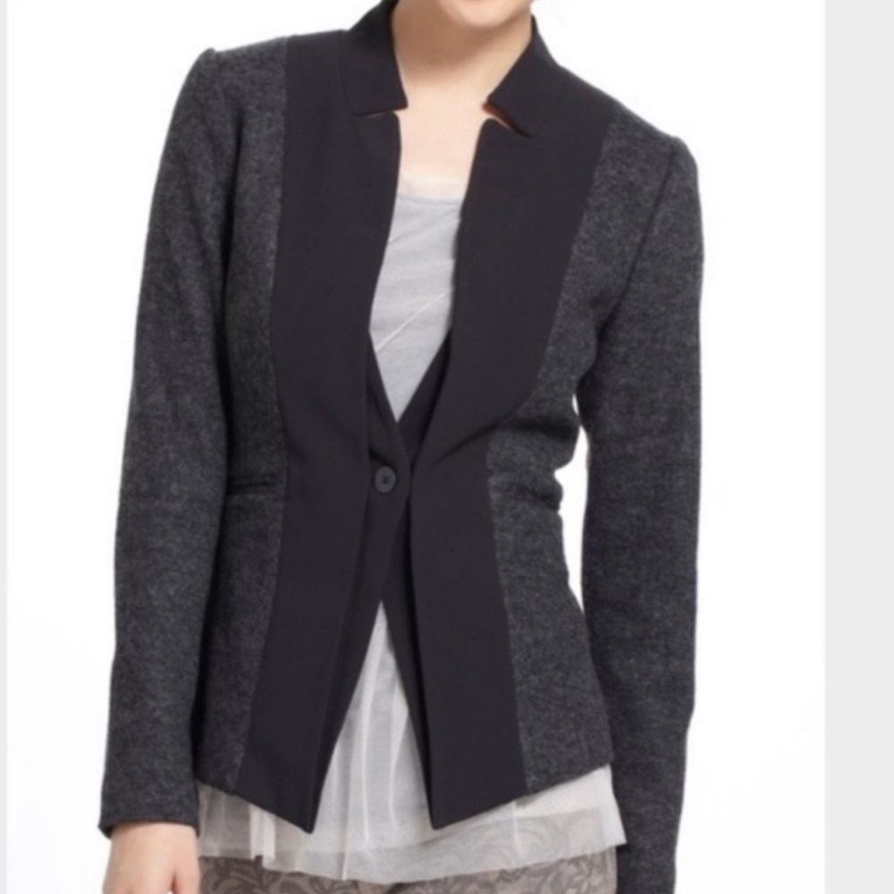 Elevenses Black and Gray Blazer Sz 8